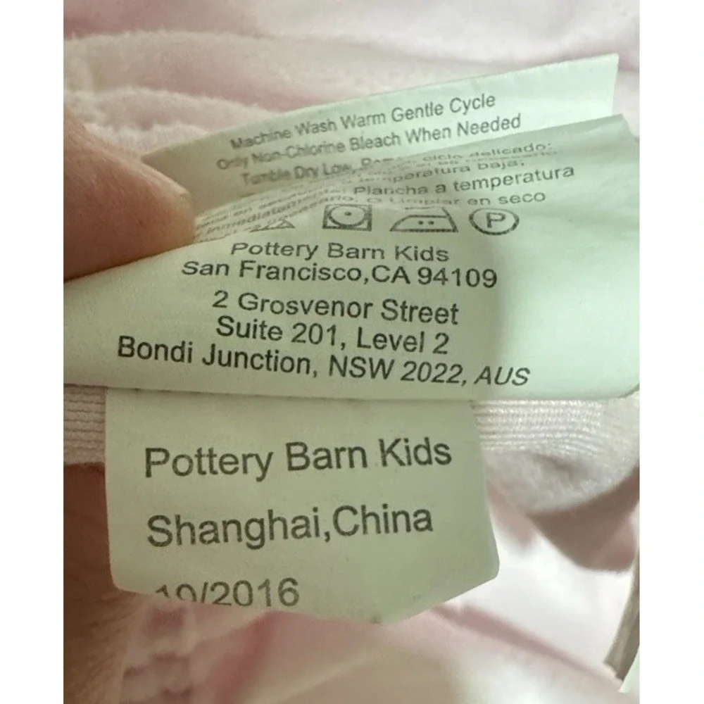 pottery barn kids pink soft‎ velour crib mattress sheet so so soft Excellent
